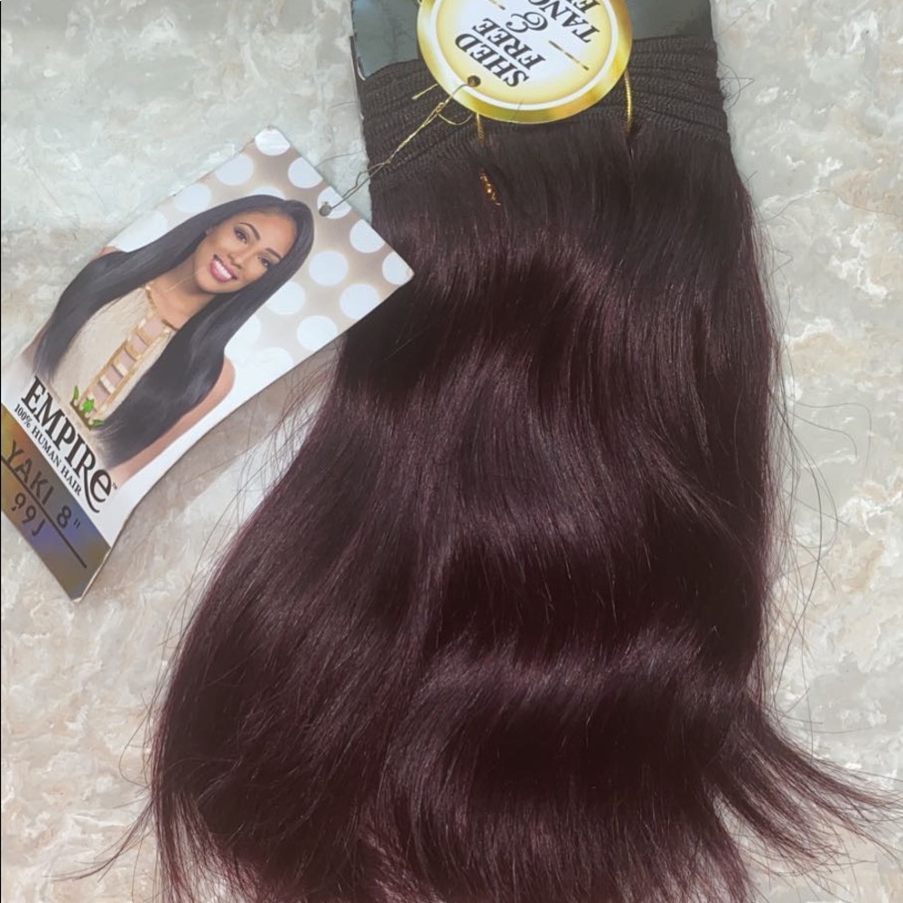 8” straight human hair bundles